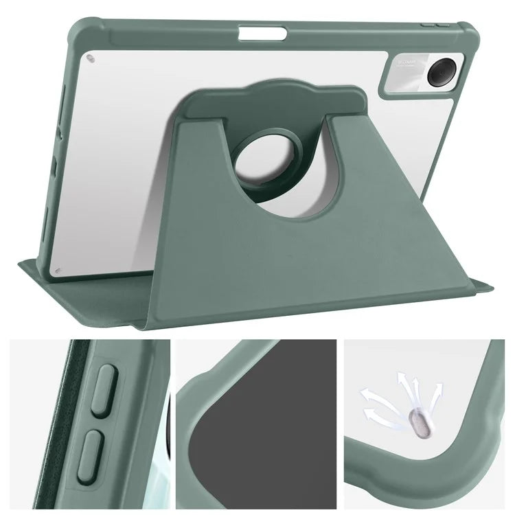 For Xiaomi Redmi Pad SE Case Leather Rotating Stand Tablet Cover Auto Sleep / Wake