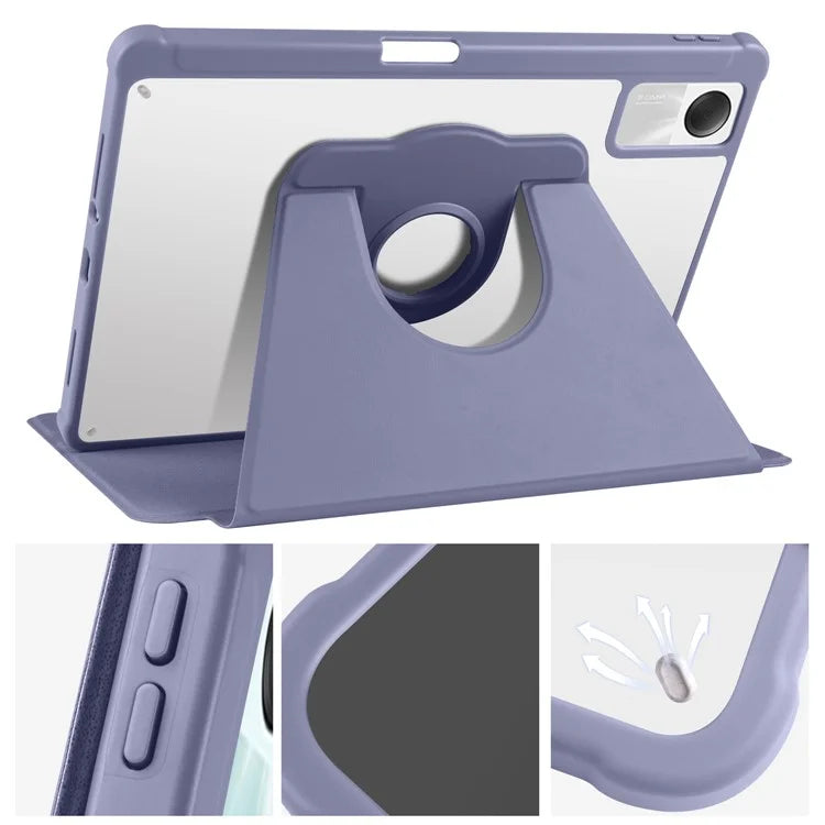 For Xiaomi Redmi Pad SE Case Leather Rotating Stand Tablet Cover Auto Sleep / Wake