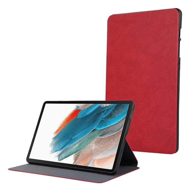 For Samsung Galaxy Tab A8 10.5 (2021) / (2022) Case Stand Solid Color Leather Tablet Cover