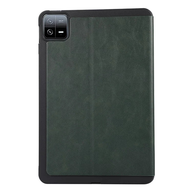 For Xiaomi Pad 6 Leather Case Foldable Stand Inner Soft TPU Tablet Cover