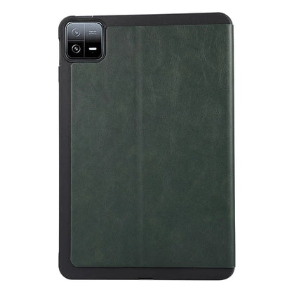 For Xiaomi Pad 6 Leather Case Foldable Stand Inner Soft TPU Tablet Cover