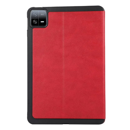 For Xiaomi Pad 6 Leather Case Foldable Stand Inner Soft TPU Tablet Cover