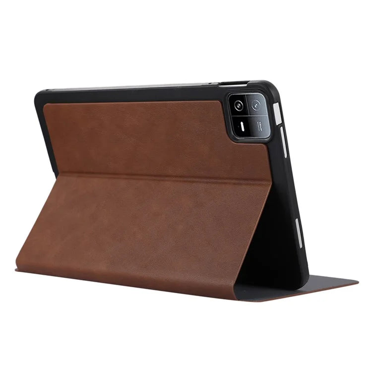 For Xiaomi Pad 6 Leather Case Foldable Stand Inner Soft TPU Tablet Cover