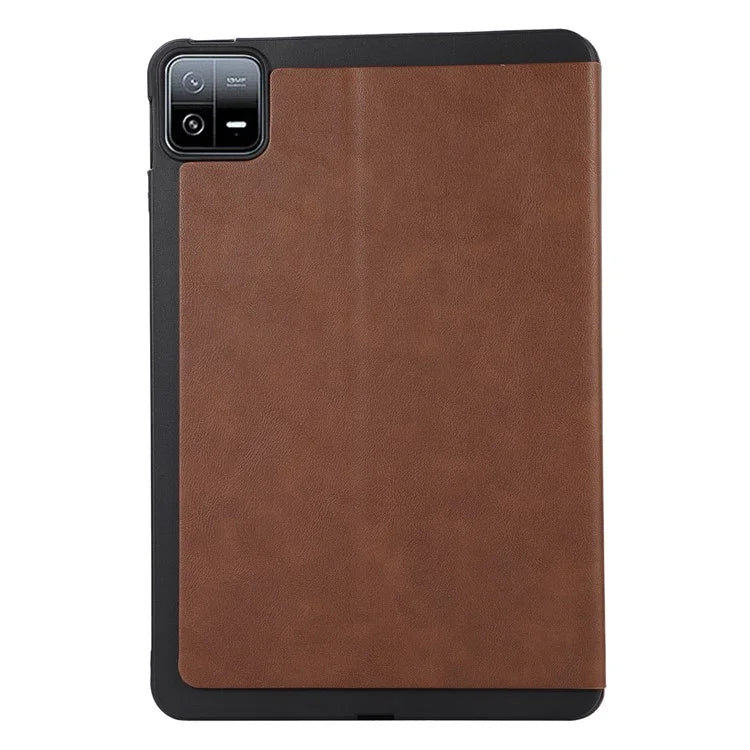 For Xiaomi Pad 6 Leather Case Foldable Stand Inner Soft TPU Tablet Cover