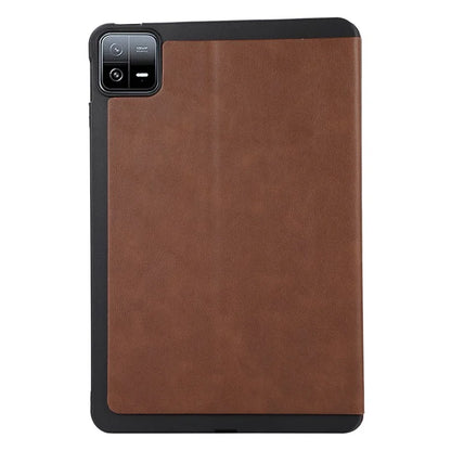 For Xiaomi Pad 6 Leather Case Foldable Stand Inner Soft TPU Tablet Cover