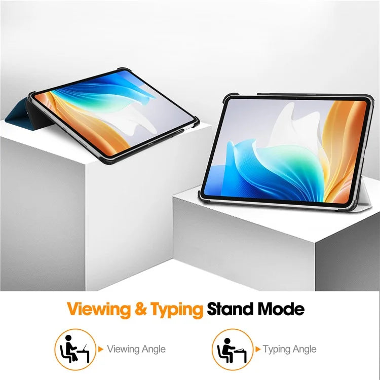 For Oppo Pad Air 2 Tablet Case Trifold Stand Pattern Printing Drop-proof Cover