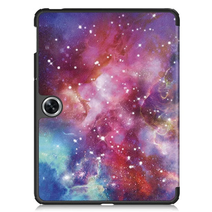 For Oppo Pad Air 2 Tablet Case Trifold Stand Pattern Printing Drop-proof Cover