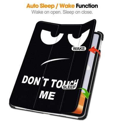 For Oppo Pad Air 2 Tablet Case Trifold Stand Pattern Printing Drop-proof Cover