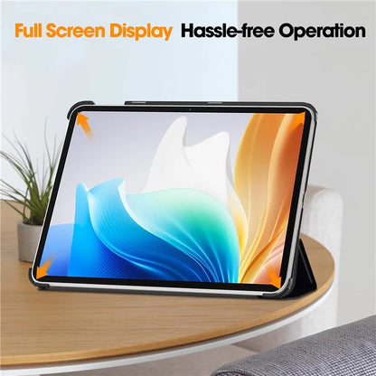 For Oppo Pad Air 2 Tablet Case Trifold Stand Pattern Printing Drop-proof Cover