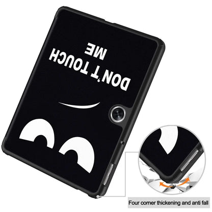 For Oppo Pad Air 2 Tablet Case Trifold Stand Pattern Printing Drop-proof Cover