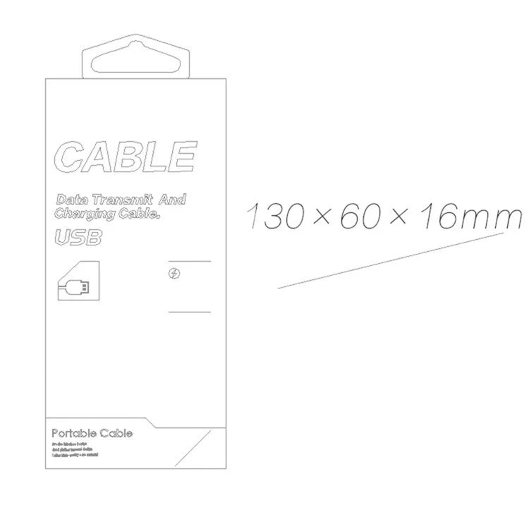 KJ-295 100Pcs / Bundle Neutral English Version Packaging Box for USB Data Cable