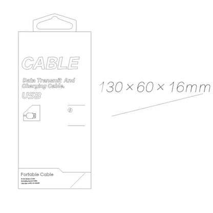 KJ-295 100Pcs / Bundle Neutral English Version Packaging Box for USB Data Cable