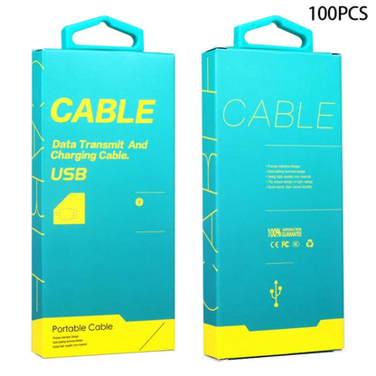 KJ-295 100Pcs / Bundle Neutral English Version Packaging Box for USB Data Cable