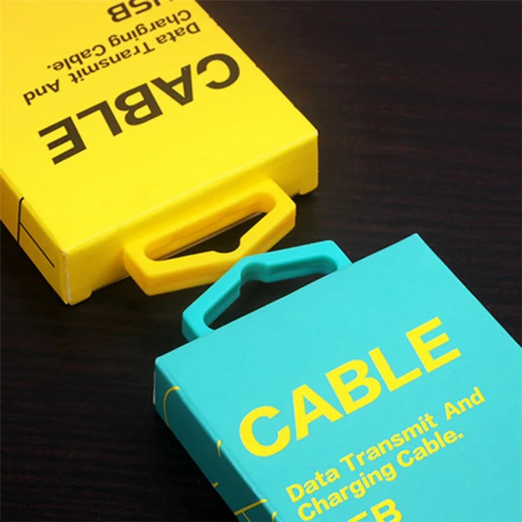 KJ-295 100Pcs / Bundle Neutral English Version Packaging Box for USB Data Cable