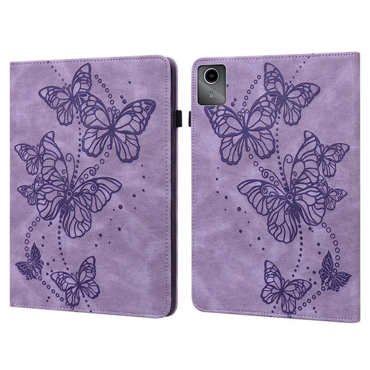 For Lenovo Tab M11 / Xiaoxin Pad 11 2024 Case Card Slots Butterfly Leather Tablet Cover
