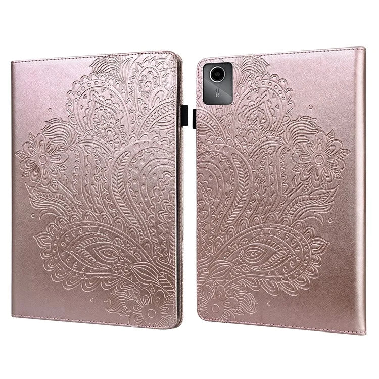 For Lenovo Tab M11 / Xiaoxin Pad 11 2024 Case Flower Pattern PU Leather Stand Tablet Cover