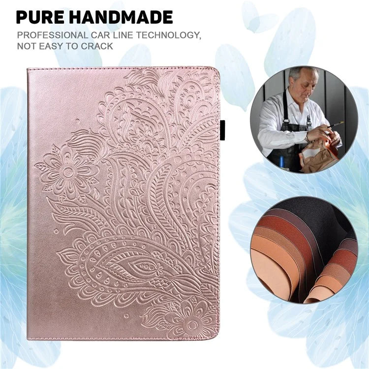 For Lenovo Tab M11 / Xiaoxin Pad 11 2024 Case Flower Pattern PU Leather Stand Tablet Cover
