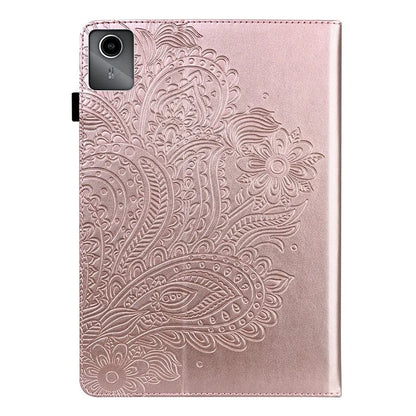 For Lenovo Tab M11 / Xiaoxin Pad 11 2024 Case Flower Pattern PU Leather Stand Tablet Cover