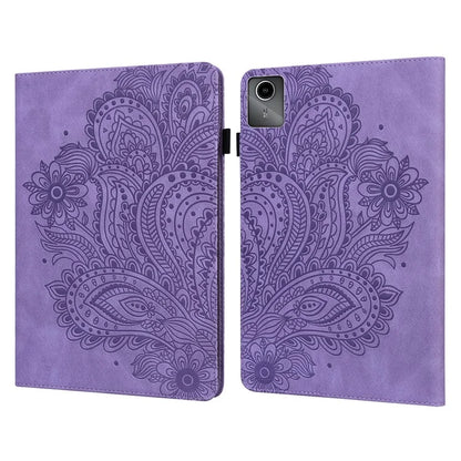For Lenovo Tab M11 / Xiaoxin Pad 11 2024 Case Flower Pattern PU Leather Stand Tablet Cover