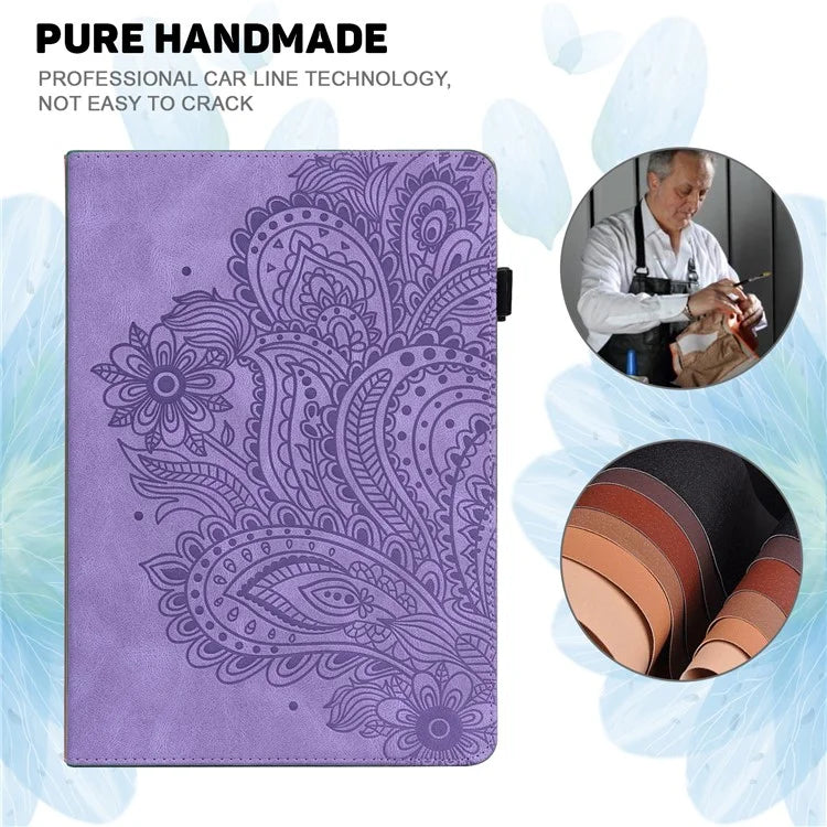 For Lenovo Tab M11 / Xiaoxin Pad 11 2024 Case Flower Pattern PU Leather Stand Tablet Cover