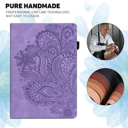 For Lenovo Tab M11 / Xiaoxin Pad 11 2024 Case Flower Pattern PU Leather Stand Tablet Cover