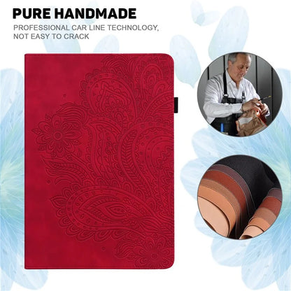 For Lenovo Tab M11 / Xiaoxin Pad 11 2024 Case Flower Pattern PU Leather Stand Tablet Cover