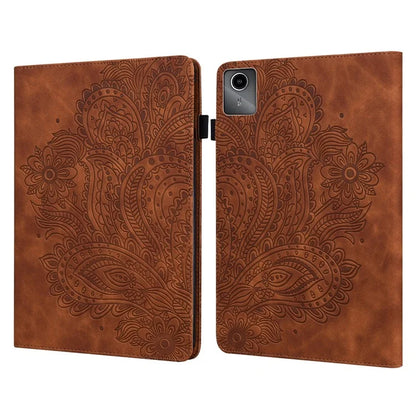 For Lenovo Tab M11 / Xiaoxin Pad 11 2024 Case Flower Pattern PU Leather Stand Tablet Cover