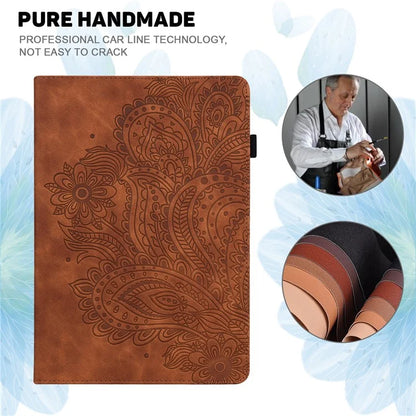 For Lenovo Tab M11 / Xiaoxin Pad 11 2024 Case Flower Pattern PU Leather Stand Tablet Cover