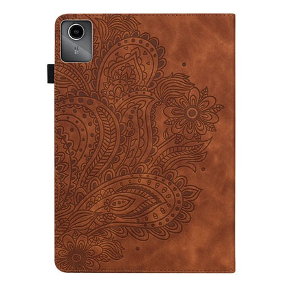 For Lenovo Tab M11 / Xiaoxin Pad 11 2024 Case Flower Pattern PU Leather Stand Tablet Cover