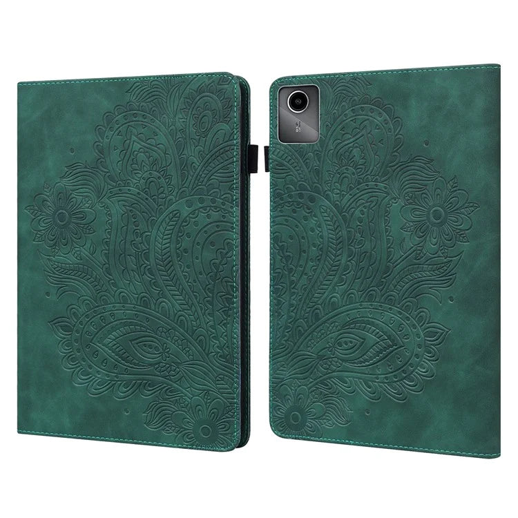 For Lenovo Tab M11 / Xiaoxin Pad 11 2024 Case Flower Pattern PU Leather Stand Tablet Cover
