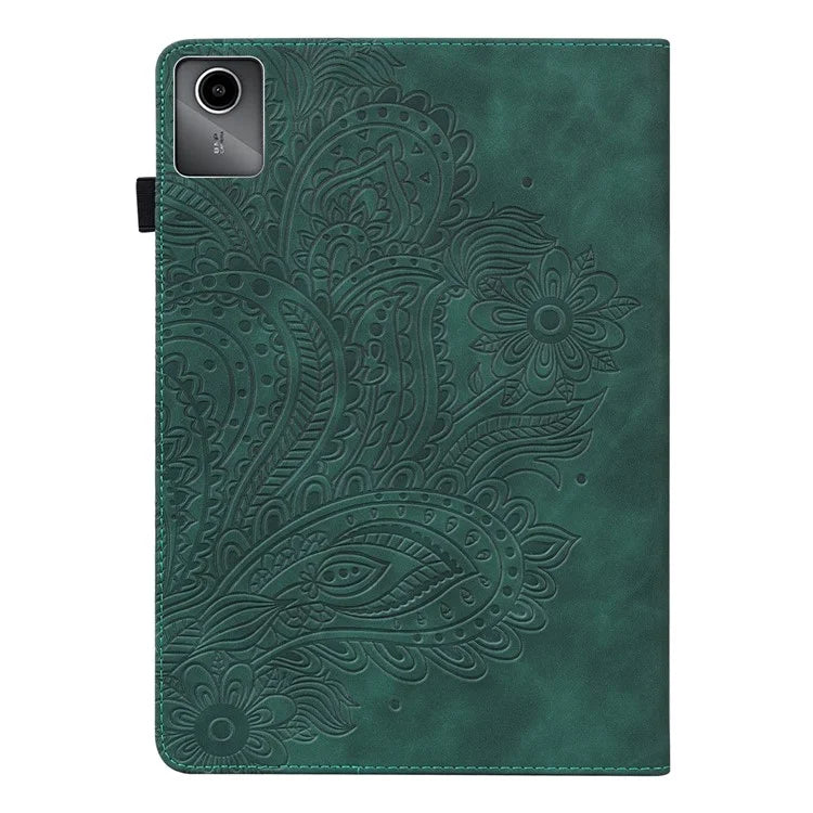 For Lenovo Tab M11 / Xiaoxin Pad 11 2024 Case Flower Pattern PU Leather Stand Tablet Cover