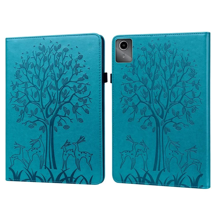 For Lenovo Tab M11 / Xiaoxin Pad 11 2024 Leather Case Tree Deer Pattern Stand Tablet Cover