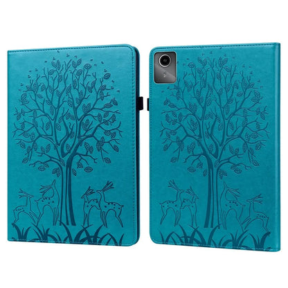 For Lenovo Tab M11 / Xiaoxin Pad 11 2024 Leather Case Tree Deer Pattern Stand Tablet Cover