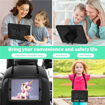 For iPad 10.2 (2021) / 10.2 (2019) / 10.2 (2020) Case Silicone+PC Drop-resistant Tablet Cover with Unicorn Kickstand