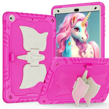 For iPad 10.2 (2021) / 10.2 (2019) / 10.2 (2020) Case Silicone+PC Drop-resistant Tablet Cover with Unicorn Kickstand