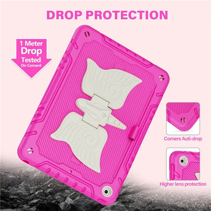 For iPad 10.2 (2021) / 10.2 (2019) / 10.2 (2020) Case Silicone+PC Drop-resistant Tablet Cover with Unicorn Kickstand