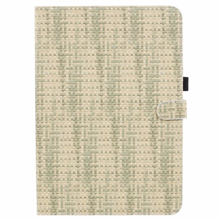 For Xiaomi Pad 6S Pro 12.4 Woven Pattern Tablet Case PU Leather Flip Stand Cover