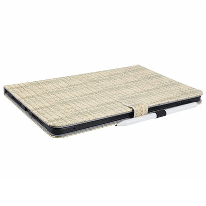 For Xiaomi Pad 6S Pro 12.4 Woven Pattern Tablet Case PU Leather Flip Stand Cover