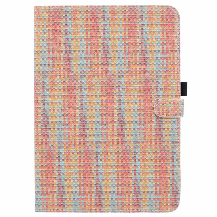 For Xiaomi Pad 6S Pro 12.4 Woven Pattern Tablet Case PU Leather Flip Stand Cover