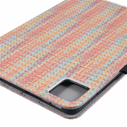 For Xiaomi Pad 6S Pro 12.4 Woven Pattern Tablet Case PU Leather Flip Stand Cover