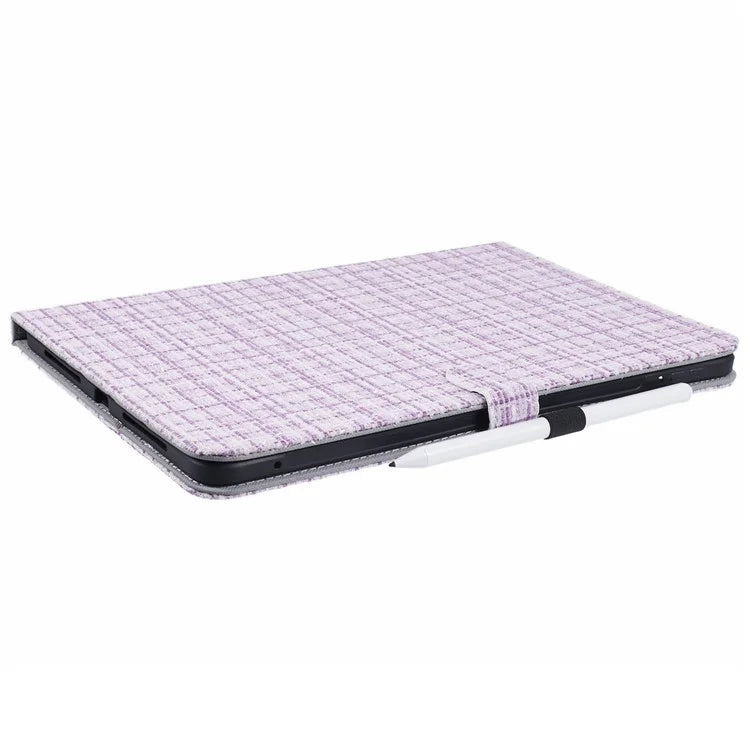 For Xiaomi Pad 6S Pro 12.4 Woven Pattern Tablet Case PU Leather Flip Stand Cover