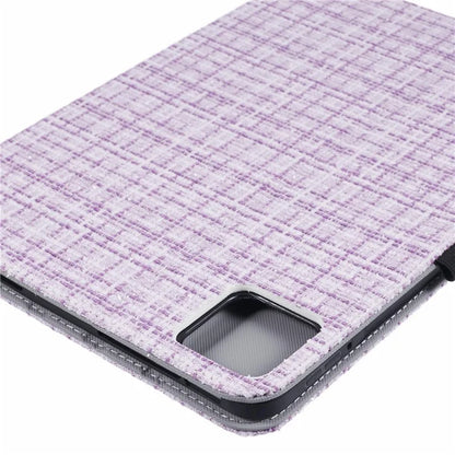 For Xiaomi Pad 6S Pro 12.4 Woven Pattern Tablet Case PU Leather Flip Stand Cover