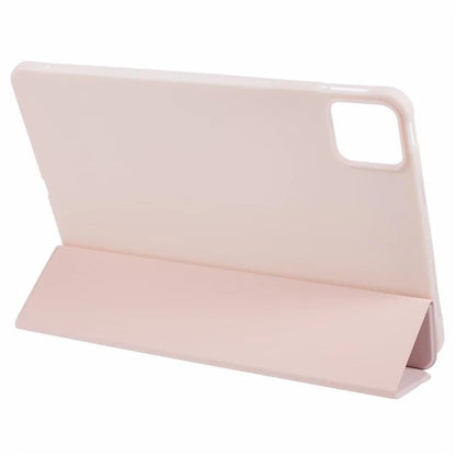 For Xiaomi Pad 6S Pro 12.4 Case Tri-fold Stand Shell PU Leather+Silicone Tablet Cover
