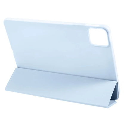 For Xiaomi Pad 6S Pro 12.4 Case Tri-fold Stand Shell PU Leather+Silicone Tablet Cover