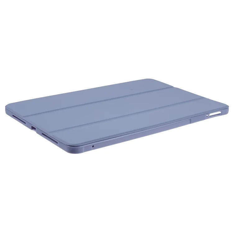 For Xiaomi Pad 6S Pro 12.4 Case Tri-fold Stand Shell PU Leather+Silicone Tablet Cover