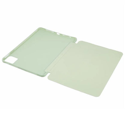 For Xiaomi Pad 6S Pro 12.4 Case Tri-fold Stand Shell PU Leather+Silicone Tablet Cover