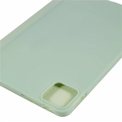 For Xiaomi Pad 6S Pro 12.4 Case Tri-fold Stand Shell PU Leather+Silicone Tablet Cover