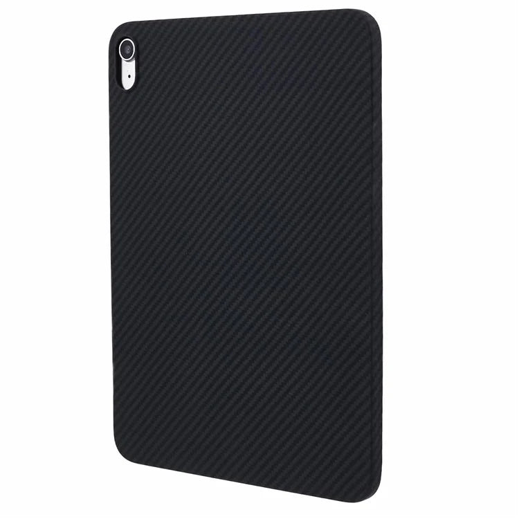 For iPad Air (2022) / (2020) Black Case 1500D Coarse Texture Aramid Fiber Tablet Cover