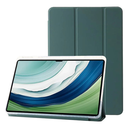 For Huawei MatePad Pro 13.2 Tablet Case Bump Proof TPU+Acrylic+PU Tri-fold Stand Coverish Green