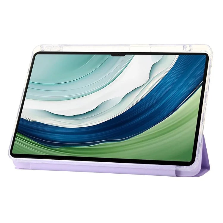 For Huawei MatePad Pro 13.2 Tablet Case Bump Proof TPU+Acrylic+PU Tri-fold Stand Cover
